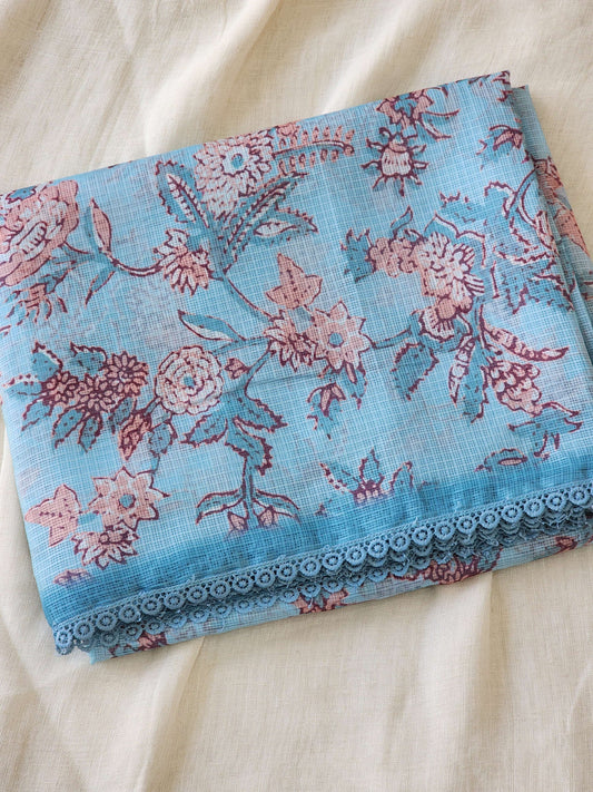 Blue Kota Silk Saree