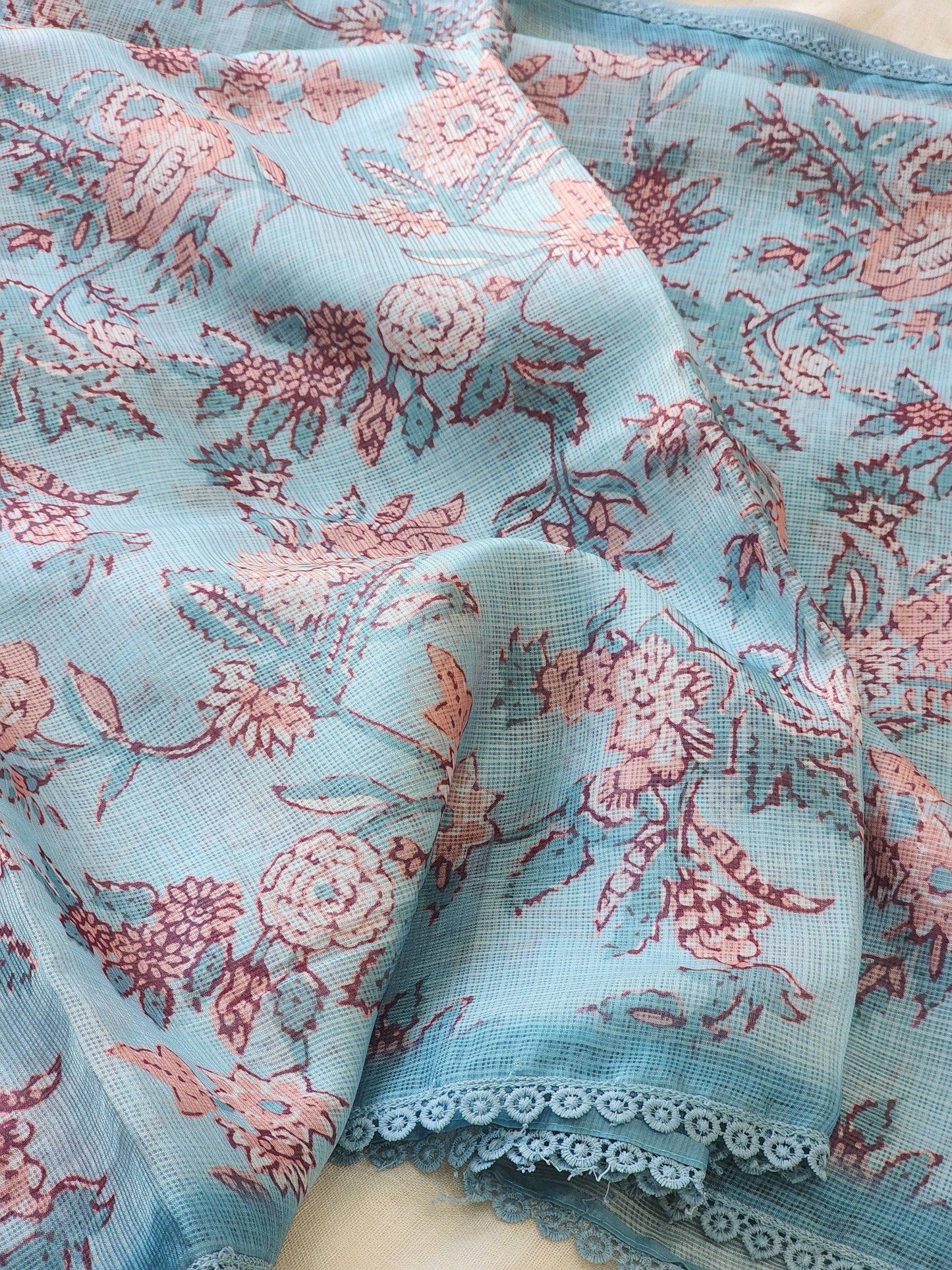 Blue Kota Silk Saree